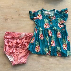 GUC Posh Peanut Ananas Bummie Set Size 2T